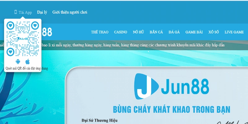 Tải app Jun88 tại website cực uy tín và nhanh chóng