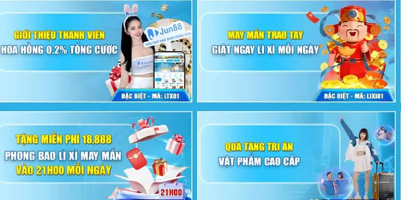 Tổng hợp khuyến mãi Jun88 cực hot, đừng bỏ lỡ